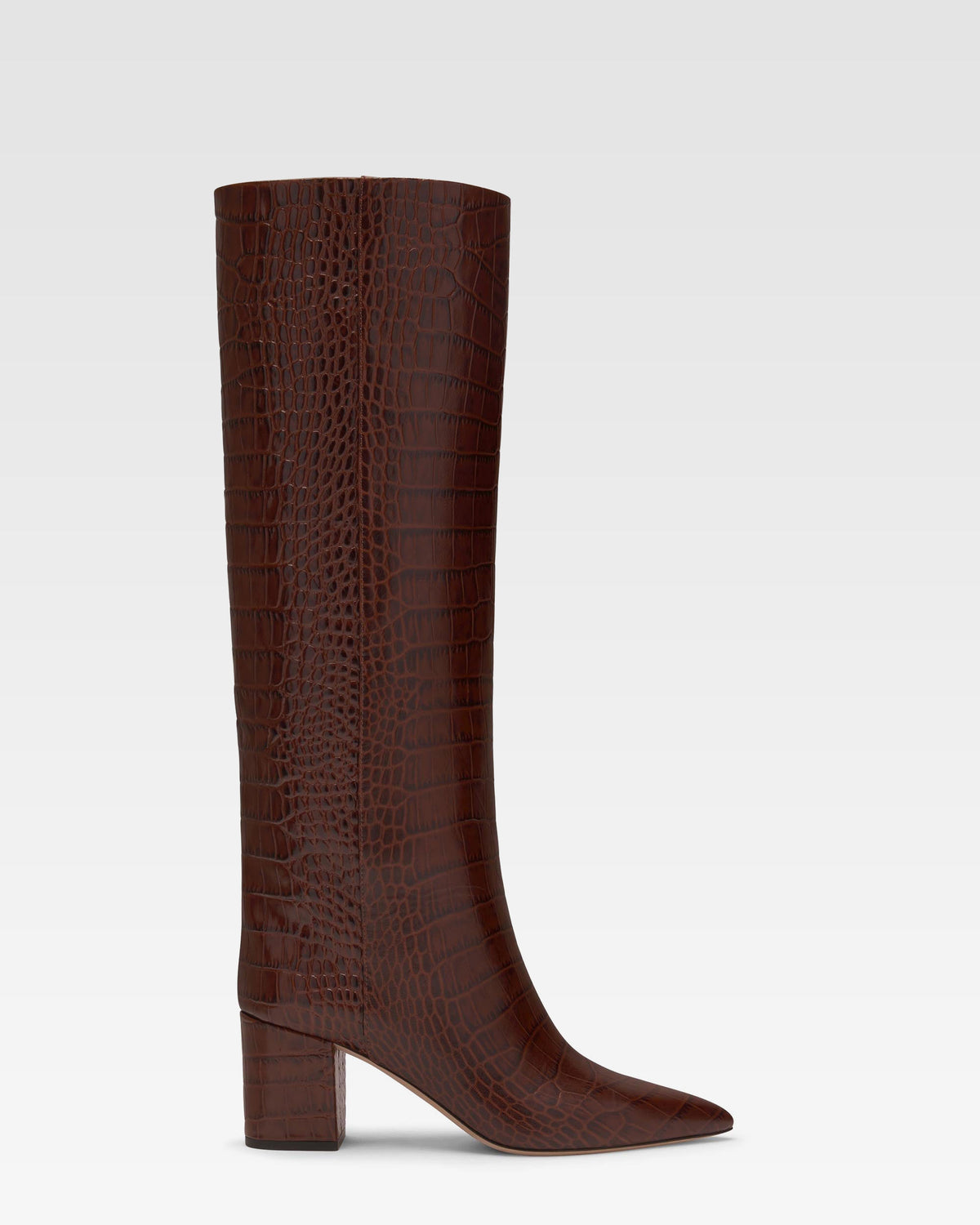Bota de piel con efecto cocodrilo