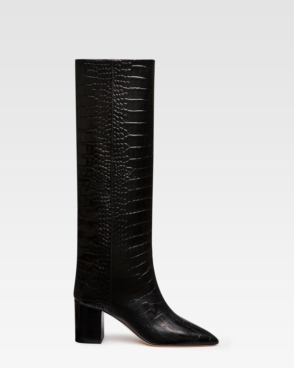 Bota de piel con efecto cocodrilo