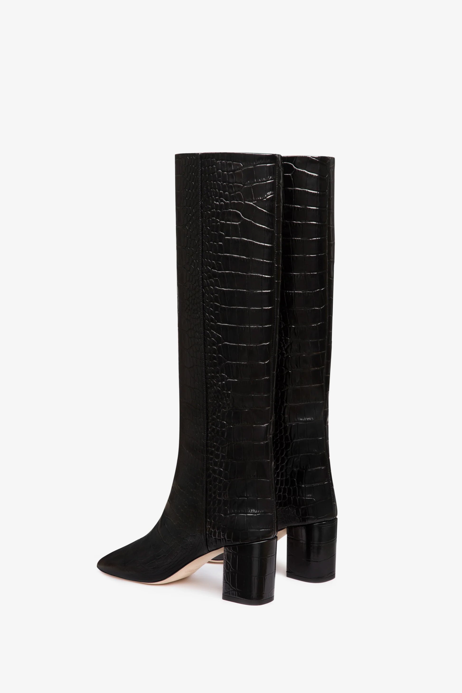 Carbon embossed leather boot - Back
