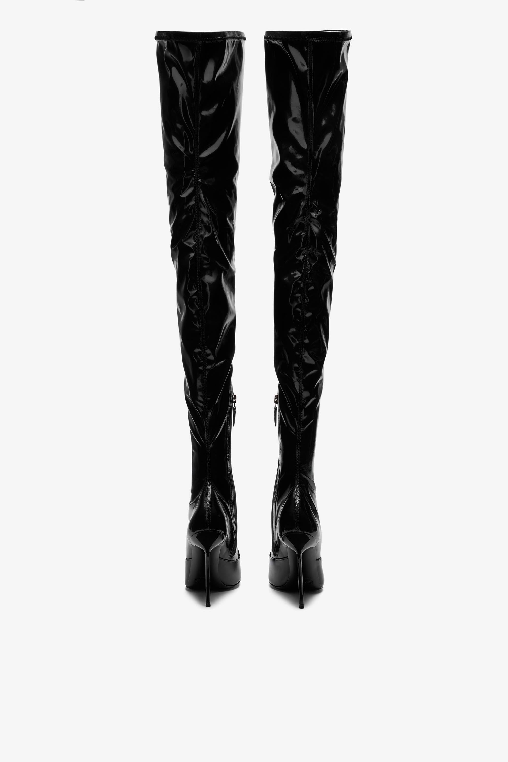 Black hotsell latex boots