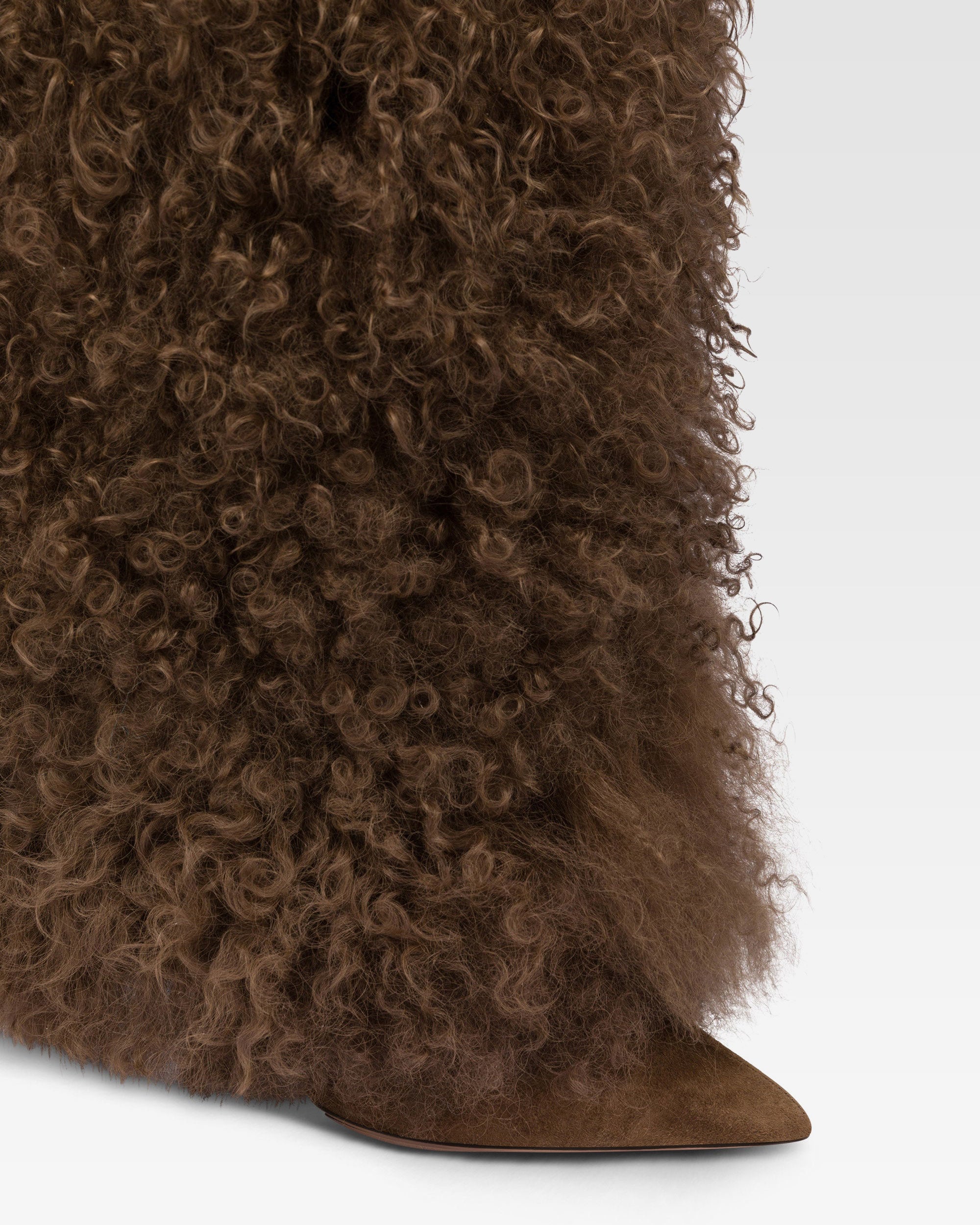 Botas de ante y piel de Mongolia marron