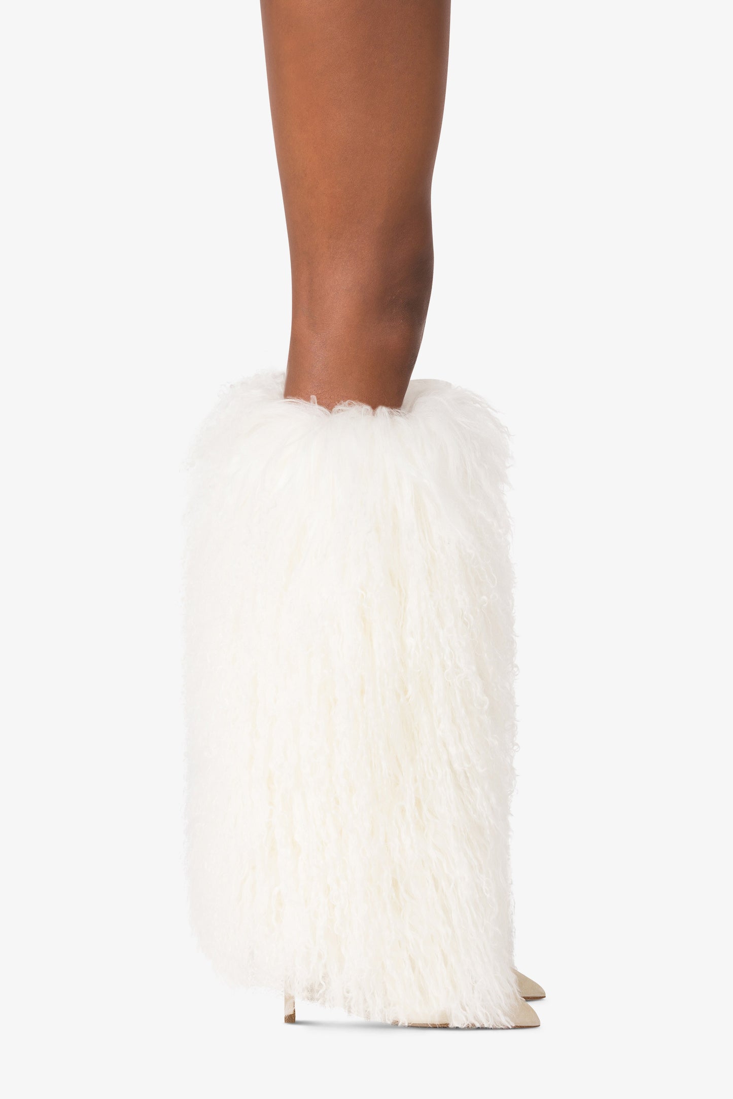 Stivali in mongolian fur bianco