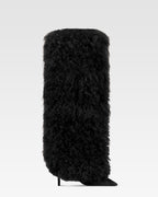 Boots in mongolian fur multicolor / print