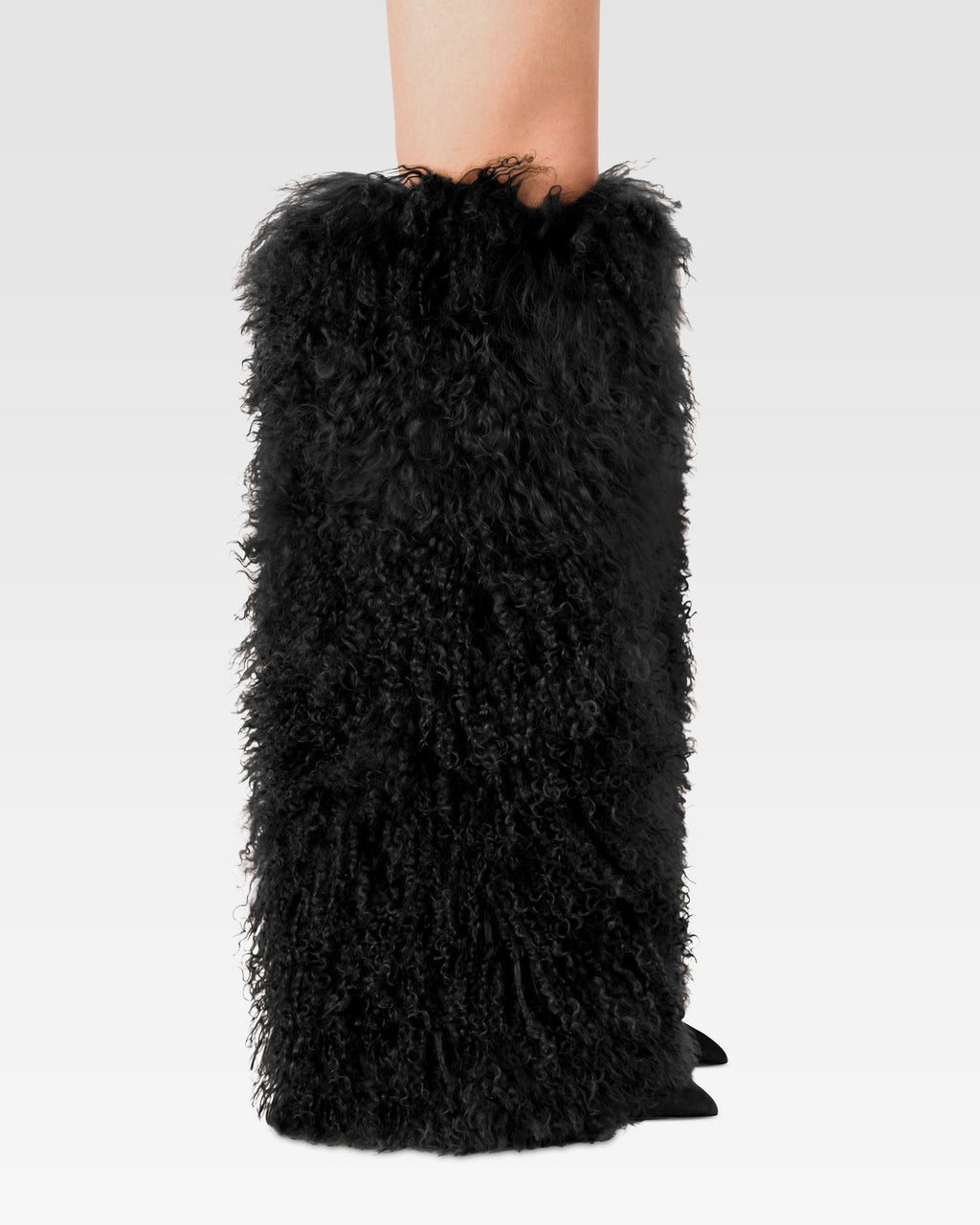 Boots in mongolian fur multicolor / print