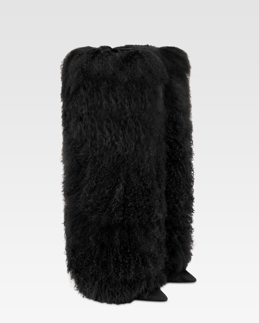 Boots in mongolian fur multicolor / print