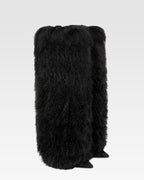 Boots in mongolian fur multicolor / print