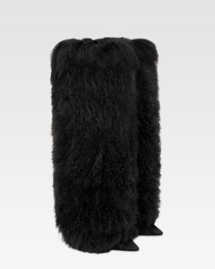 Boots in mongolian fur multicolor / print