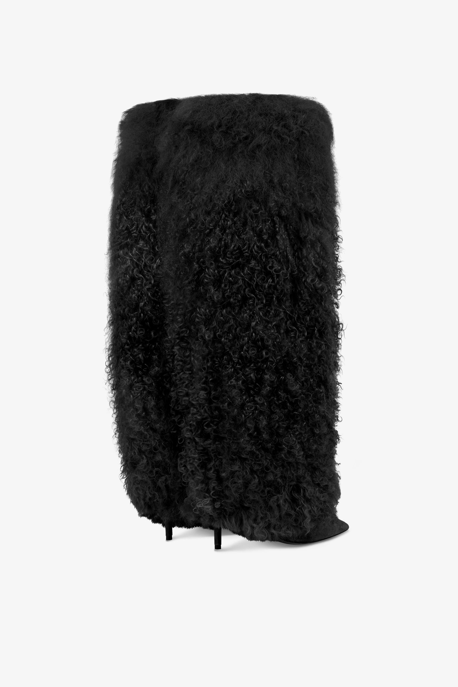 Boots in mongolian fur multicolor / print