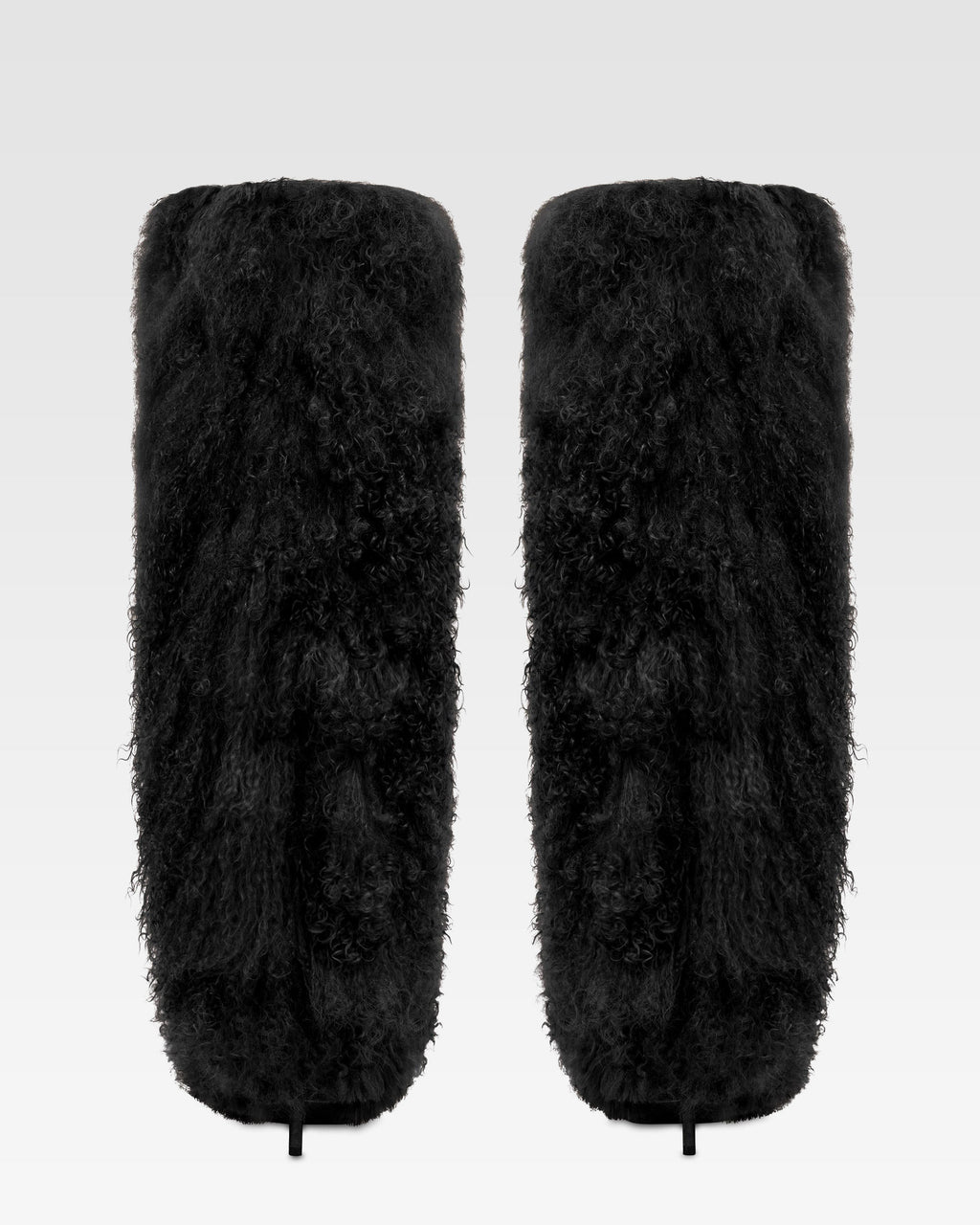Boots in mongolian fur multicolor / print