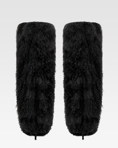 Boots in mongolian fur multicolor / print