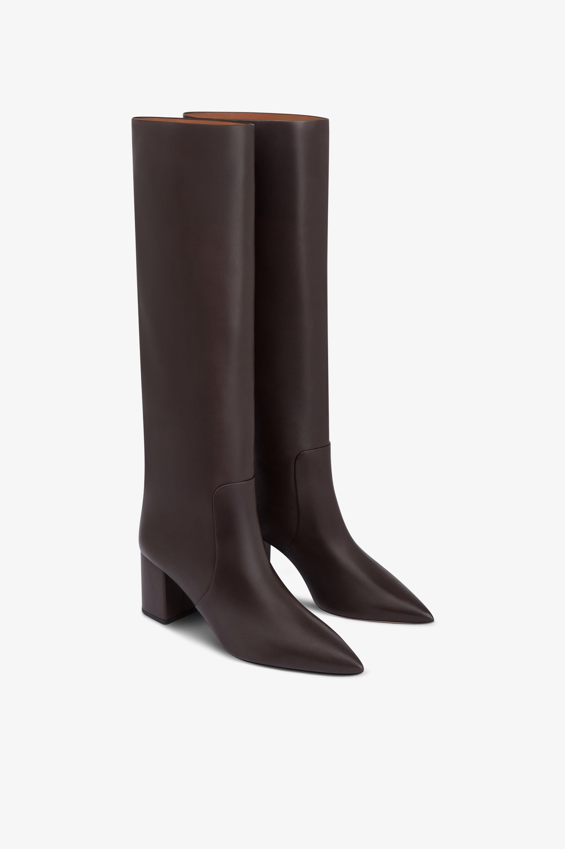 Boots in ebony nappa leather