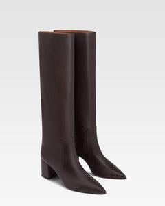 Botas de cuero napa negro