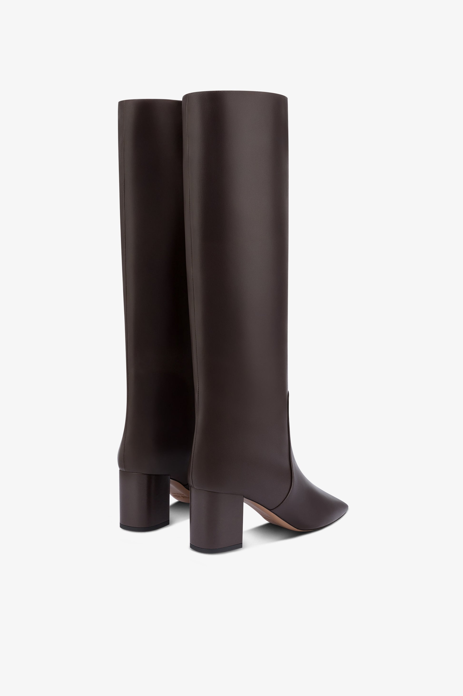 Boots in ebony nappa leather