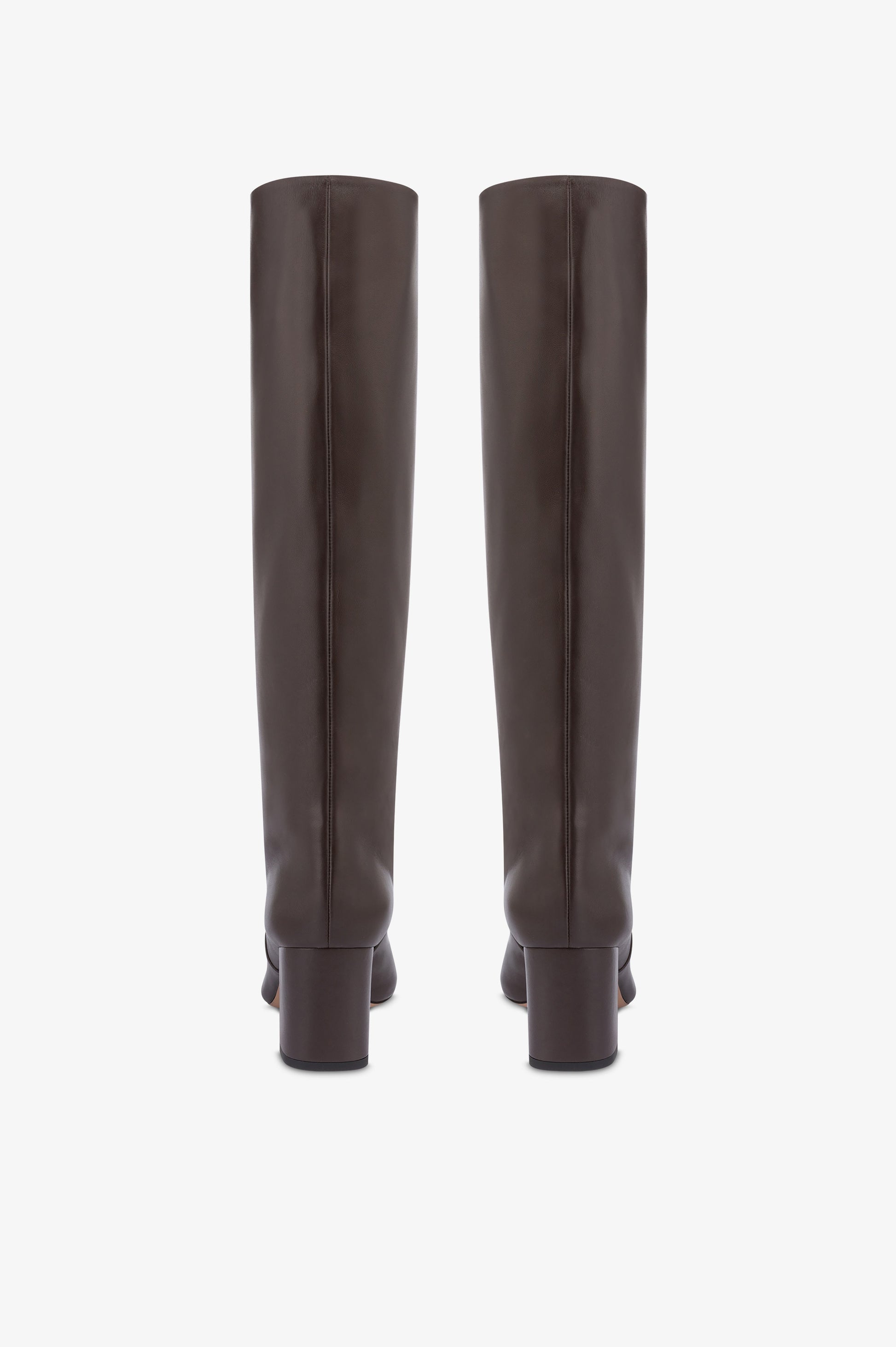 Boots in ebony nappa leather