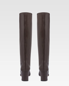 Botas de cuero napa negro