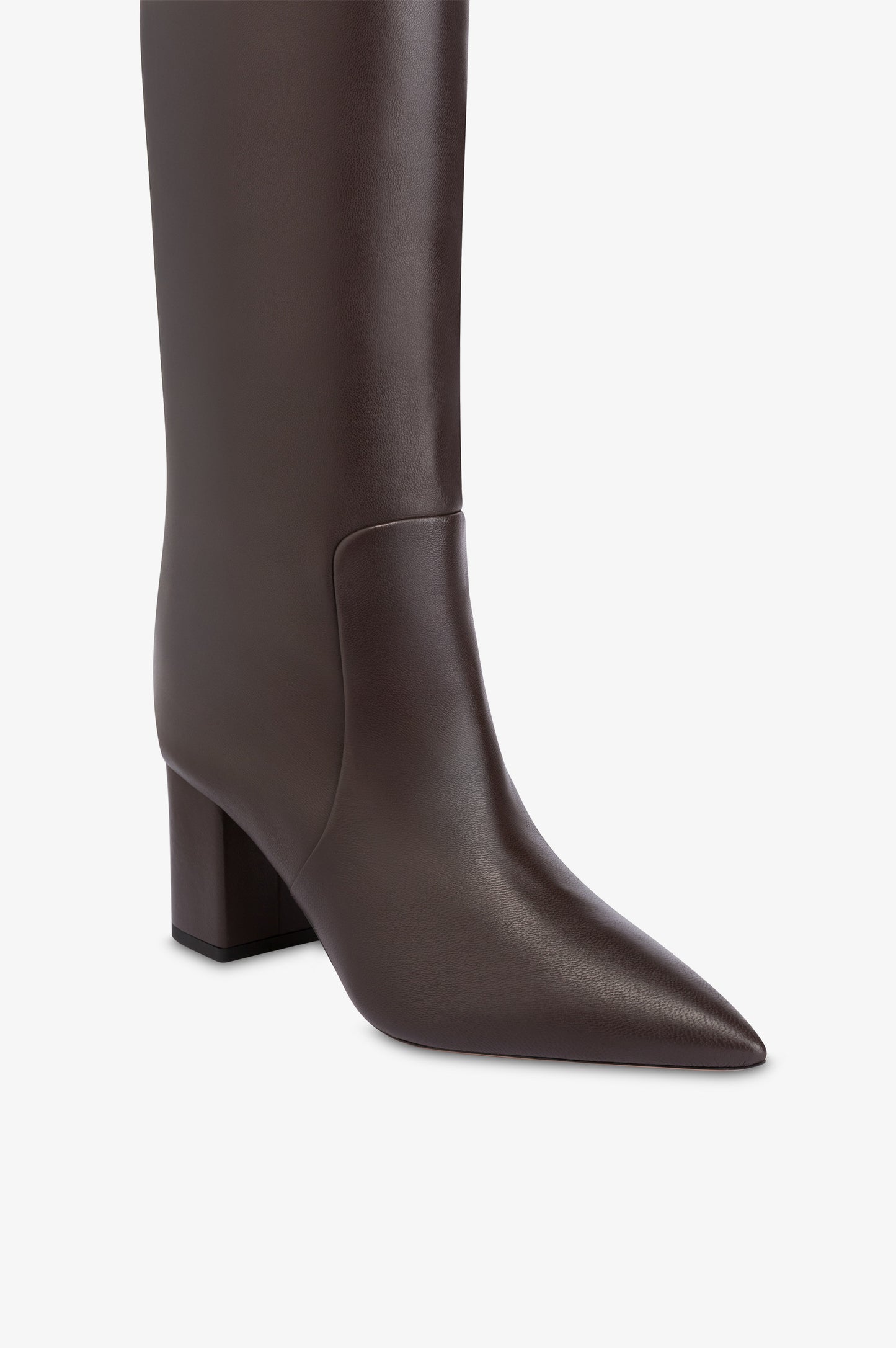 Boots in ebony nappa leather