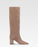 Bottes a hauteur de genou en cuir suede de koala souple