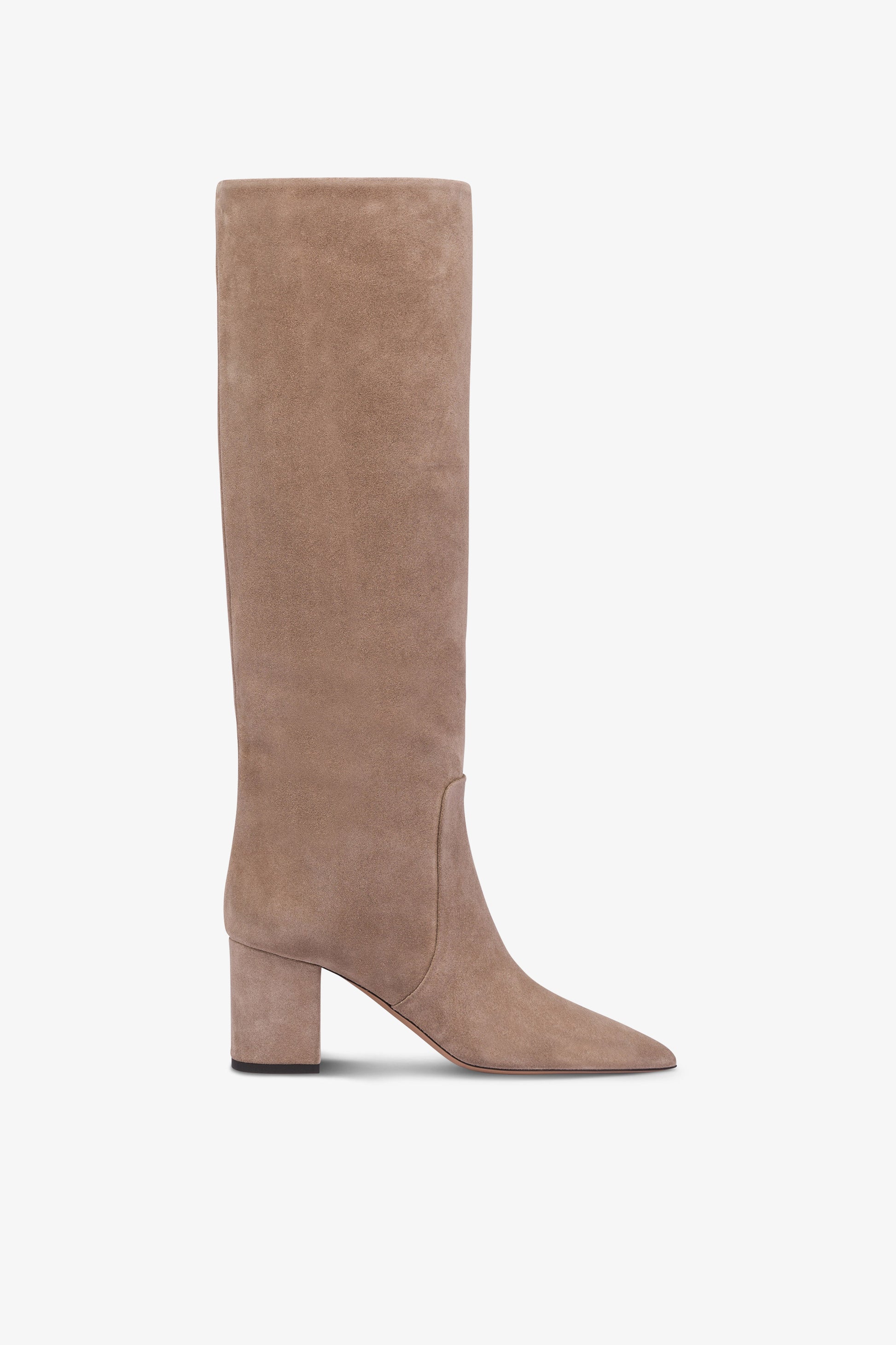 Knee-high boots in soft koala suede leather