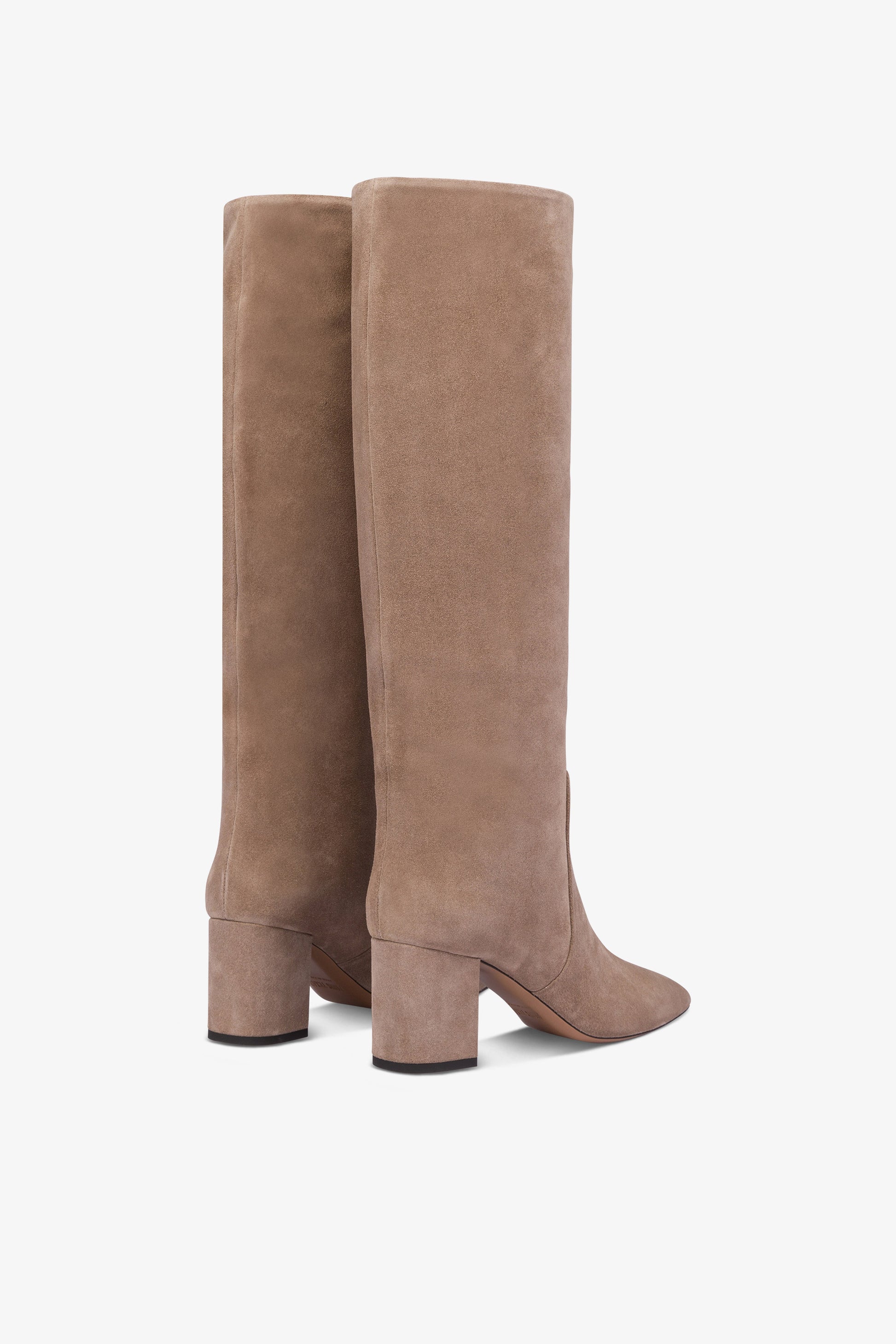 Knee-high boots in soft koala suede leather