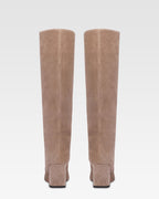 Bottes a hauteur de genou en cuir suede de koala souple