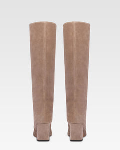 Bottes a hauteur de genou en cuir suede de koala souple