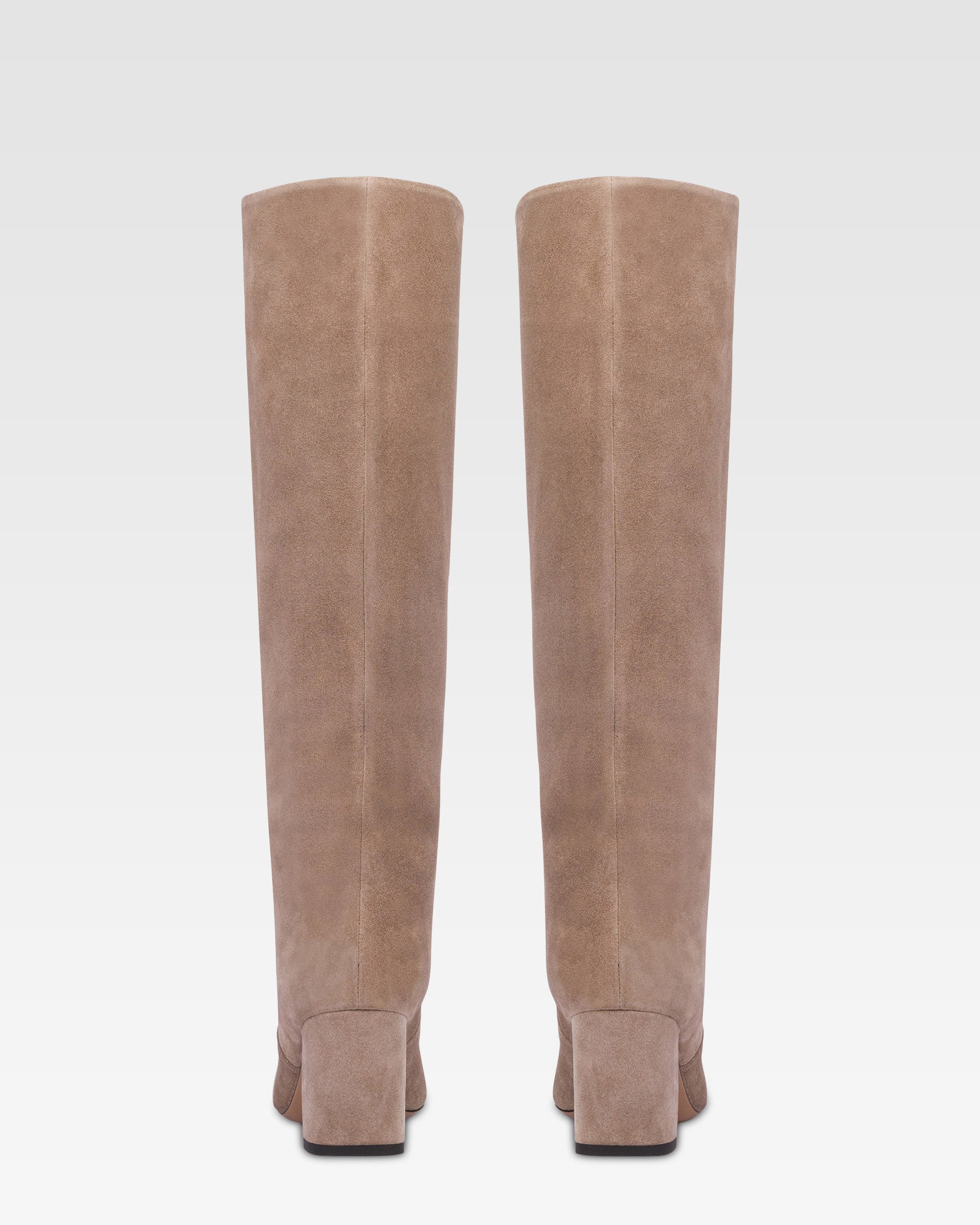 Bottes a hauteur de genou en cuir suede de koala souple