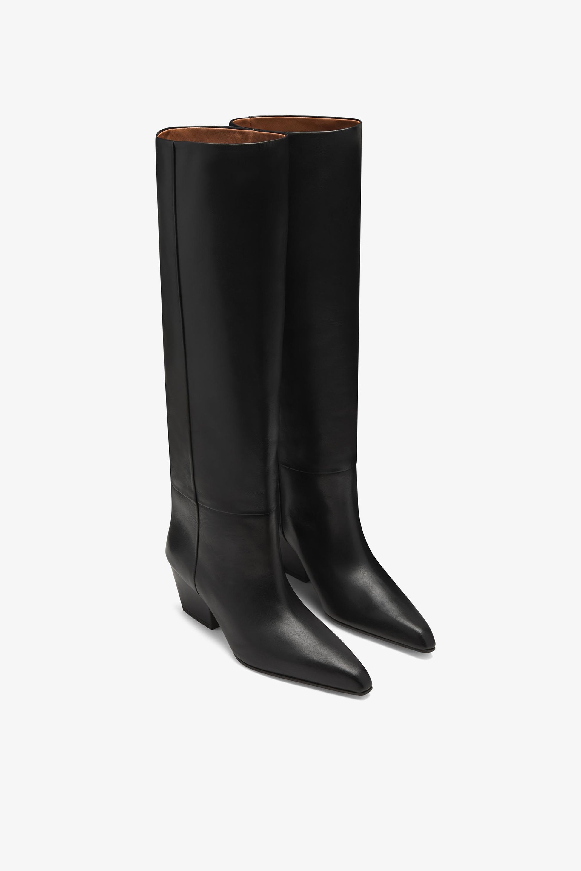 Black nappa leather heel 60 boots