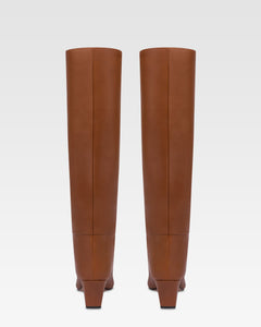 Botas de piel de becerro marron