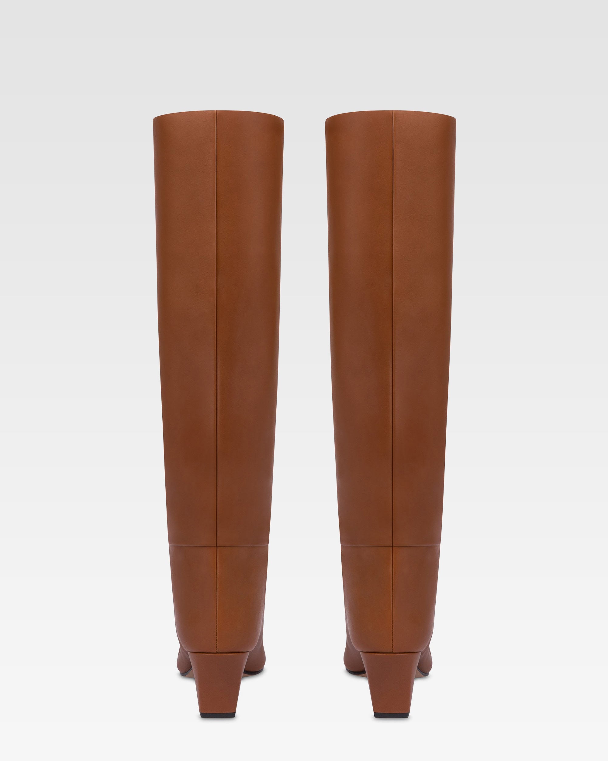 Botas de piel de becerro marron