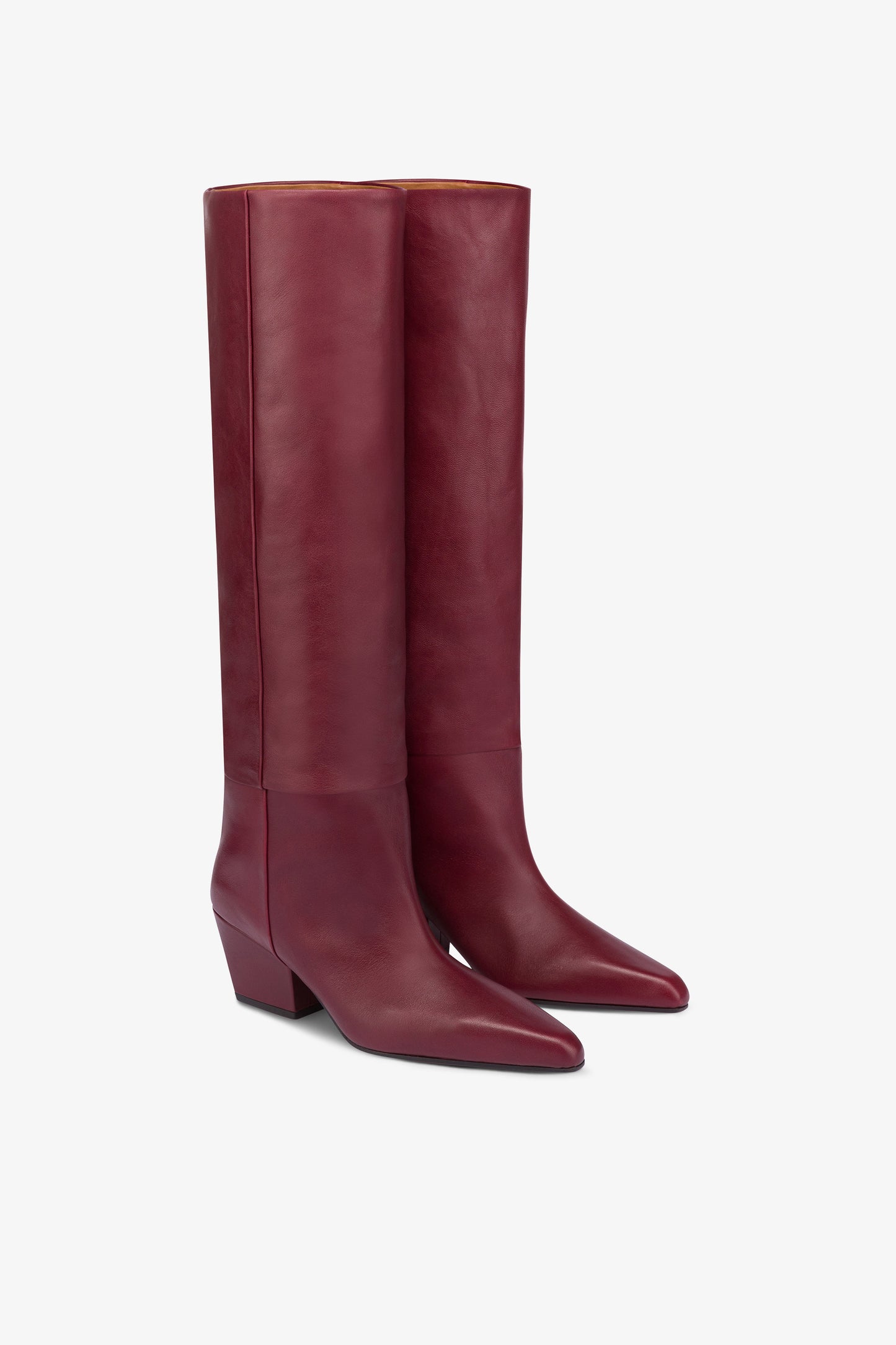 Bottes en cuir de veau Rouge Noir
