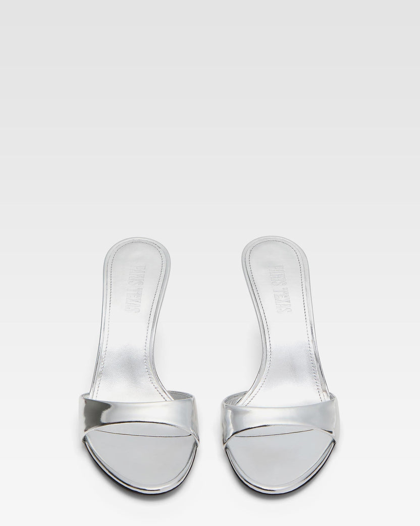 Mirrored leather mule