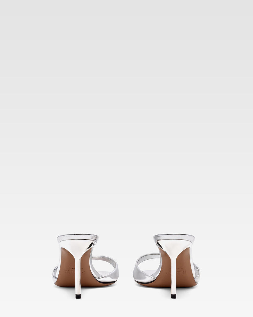 Mirrored leather mule
