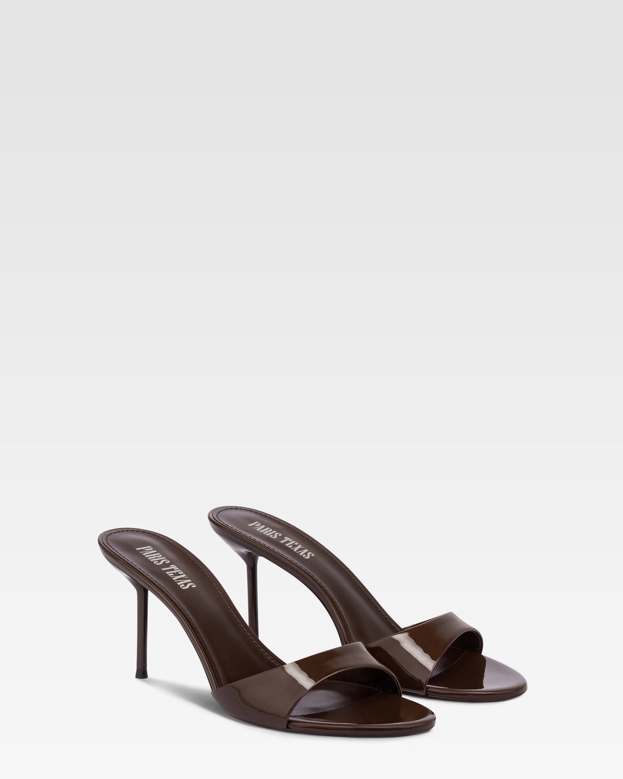 Patent leather mule