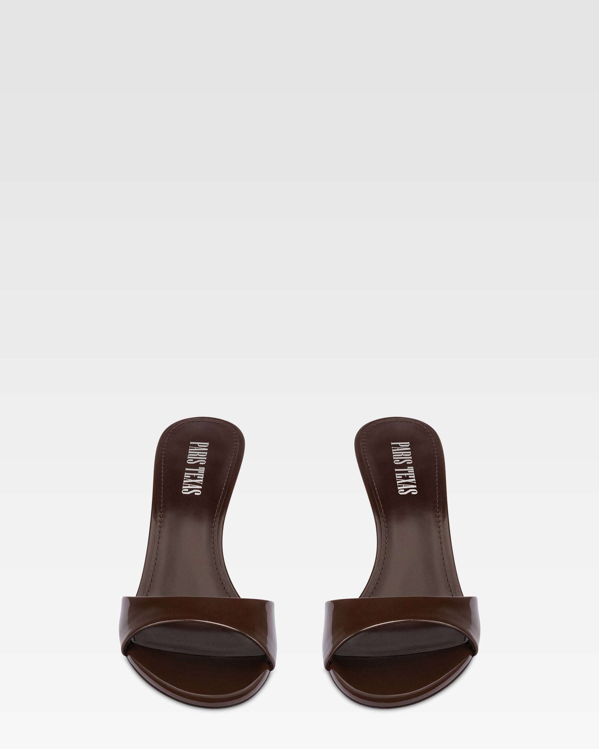 Patent leather mule