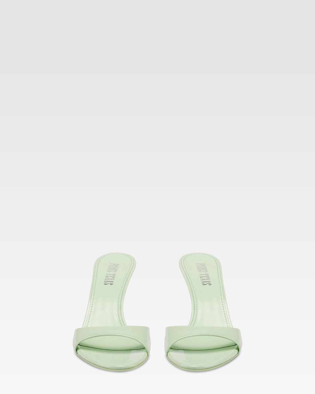 Mules en charol color verde menta