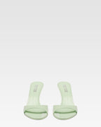 Mules en charol color verde menta