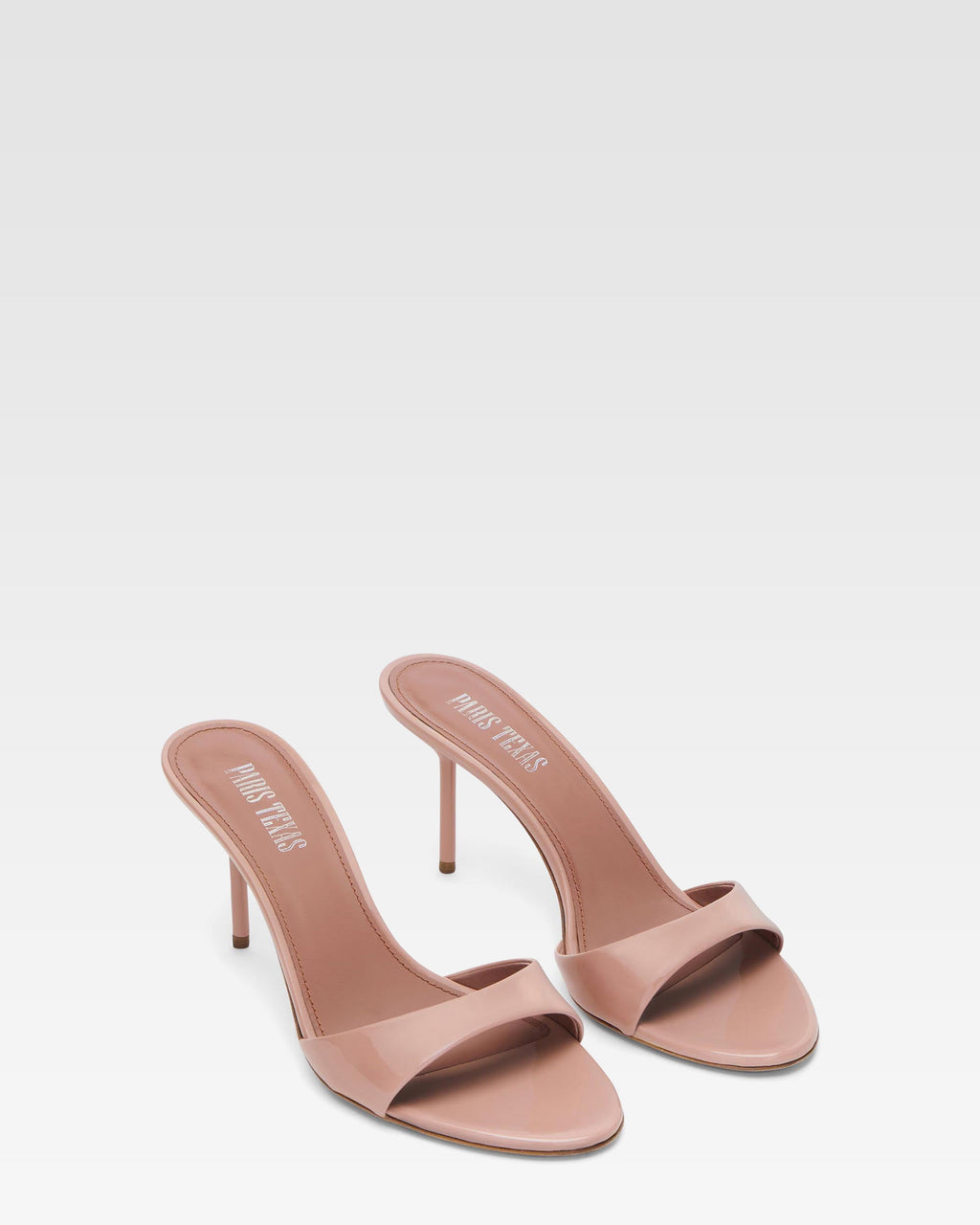 Mule in vernice rosa fard scuro