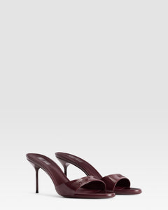 MULE EN CUIR VERNI