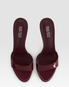 MULE EN CUIR VERNI