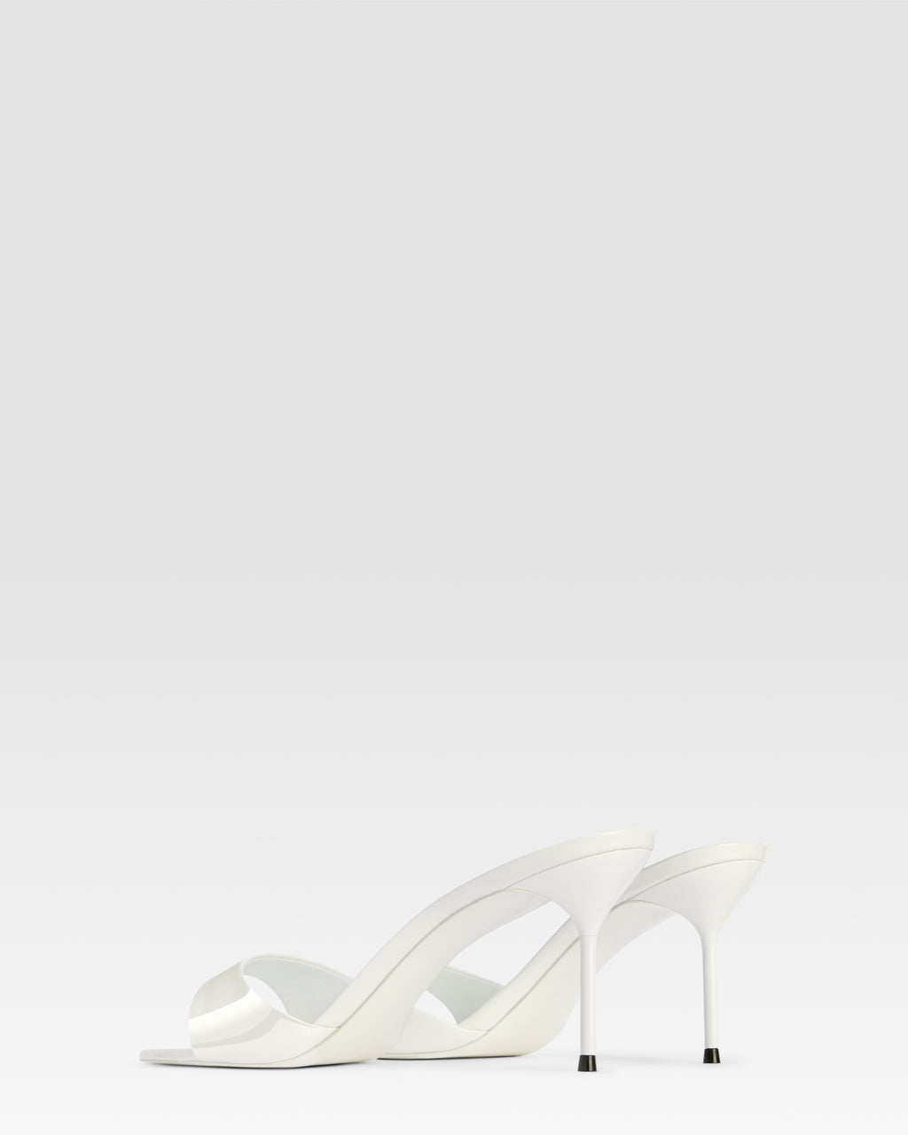 Mules in vernice bianco ottico