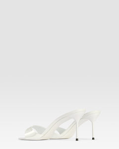 Mules in vernice bianco ottico