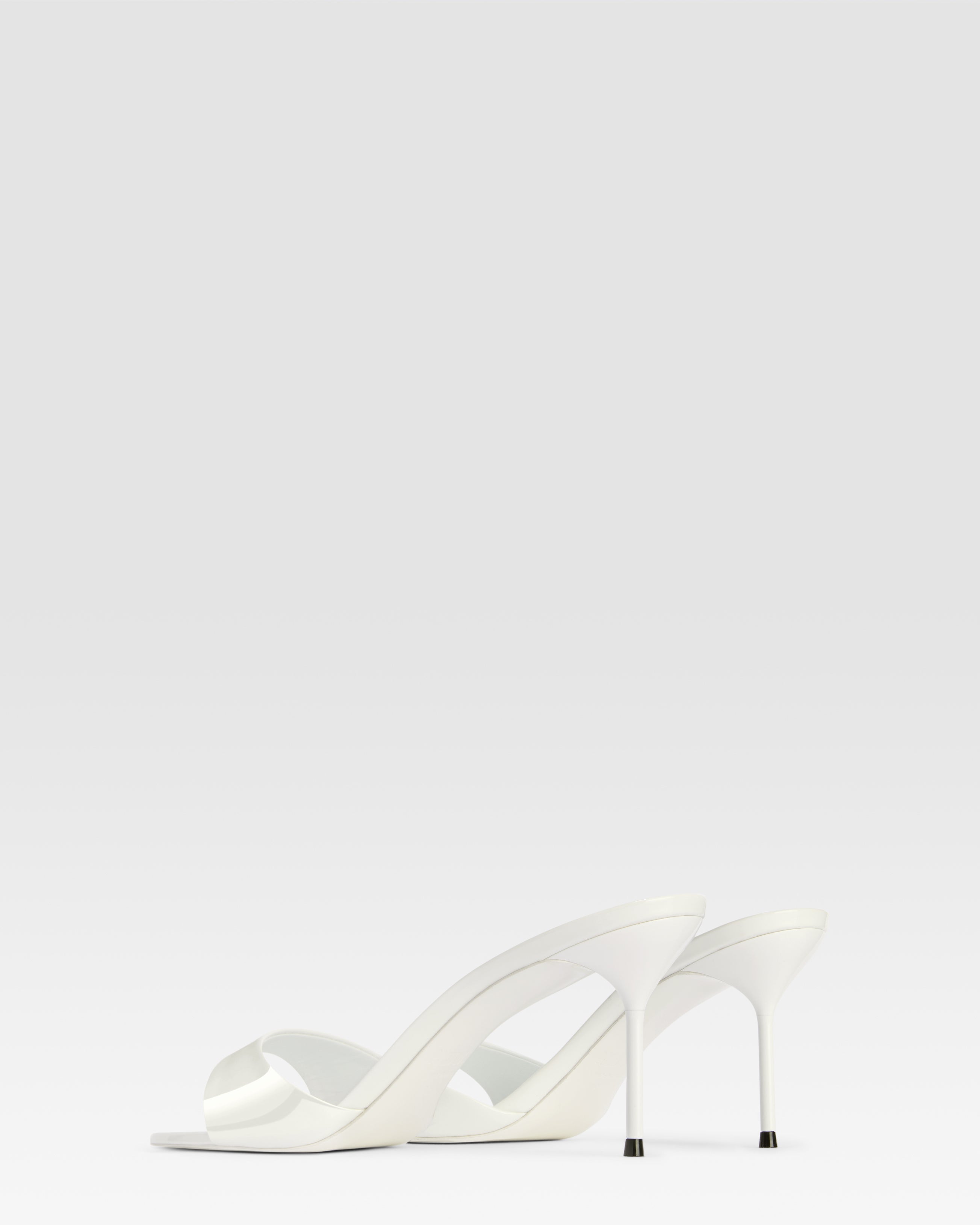 Mules in vernice bianco ottico