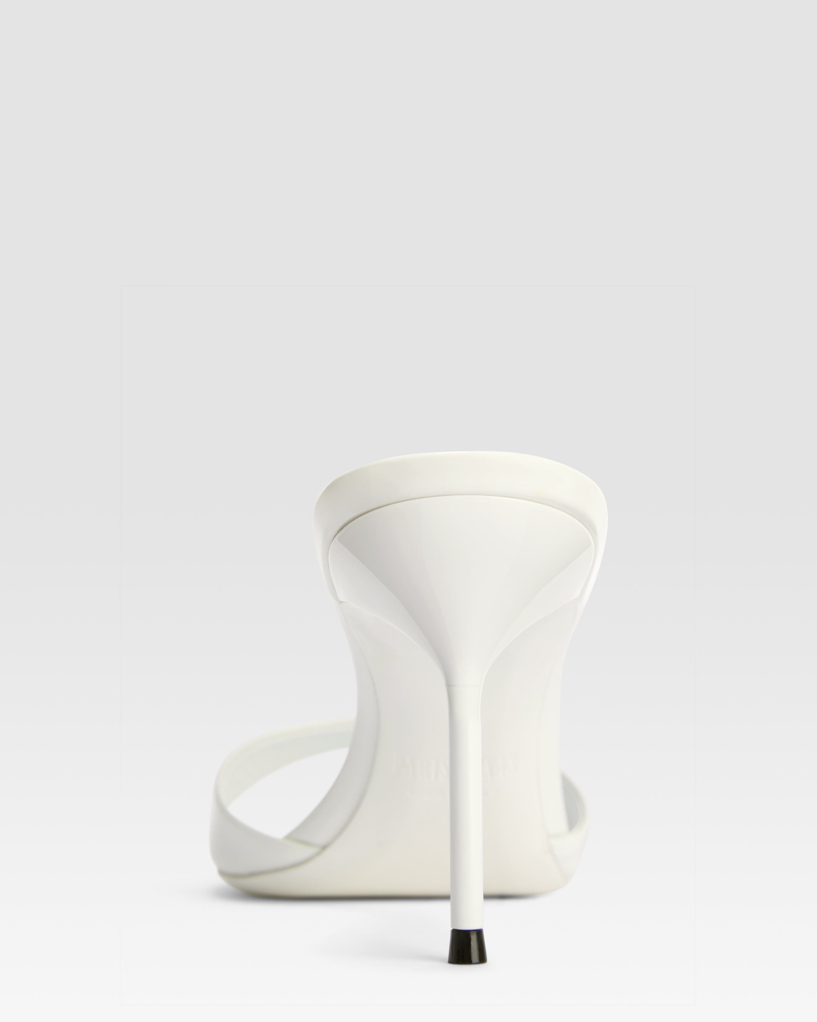 Mules in vernice bianco ottico