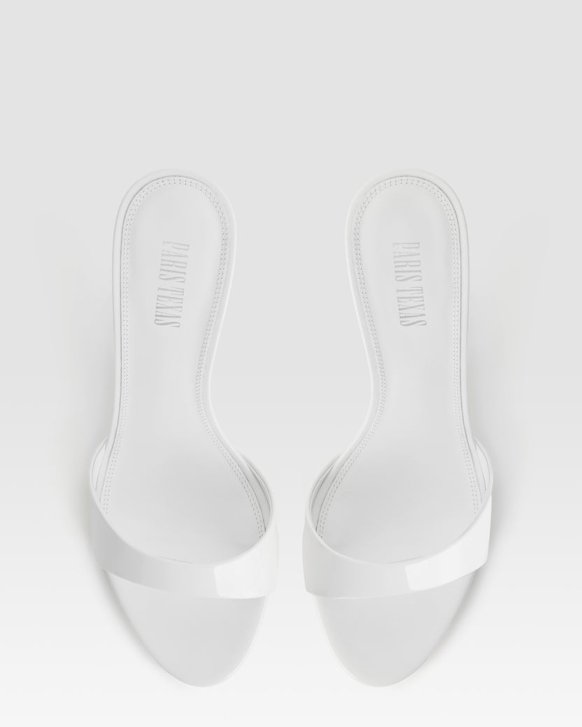 Patent leather mule