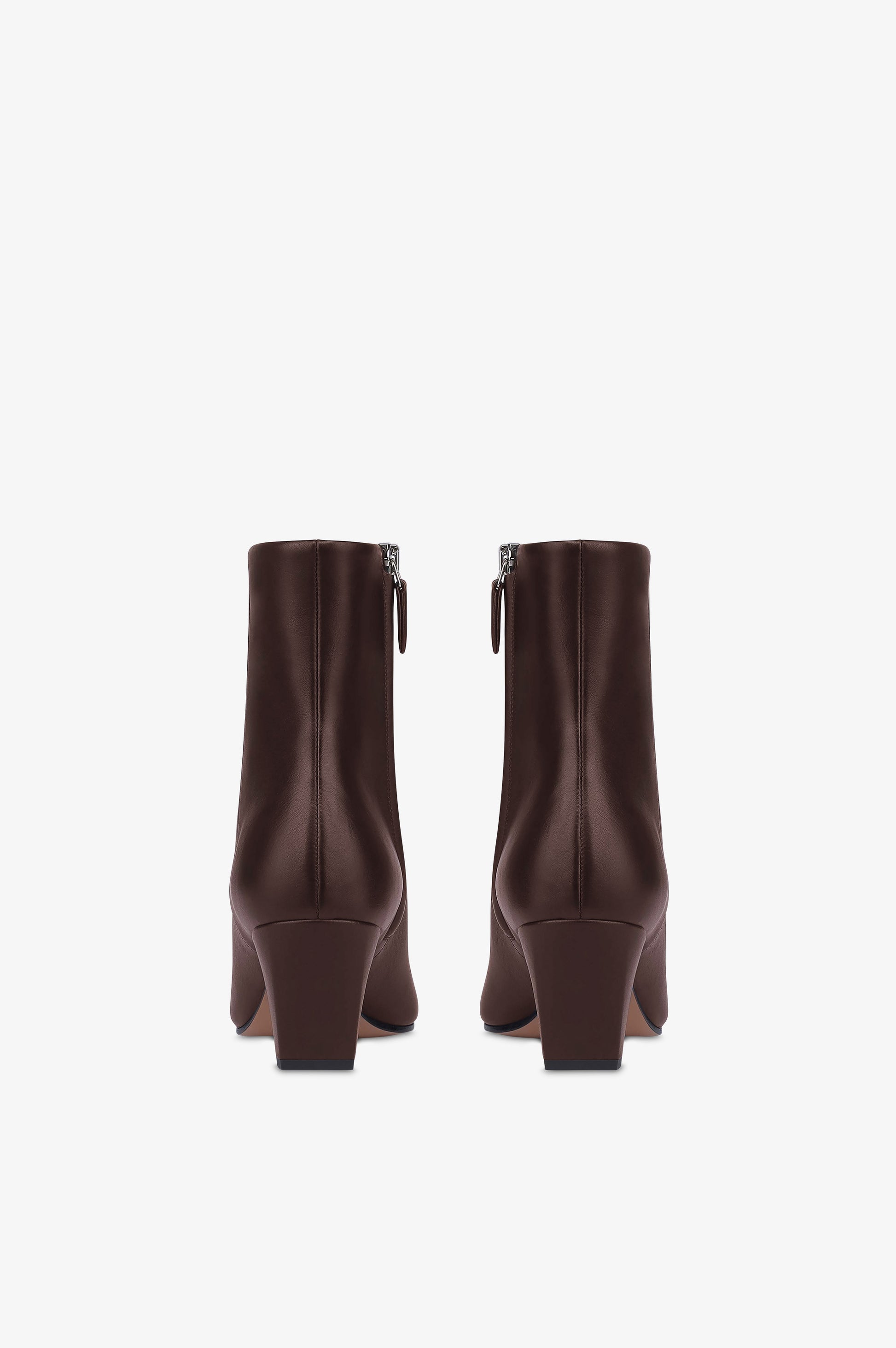 Ankle boots in mocha calf leather