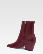 Botines de piel de becerro color rouge noir