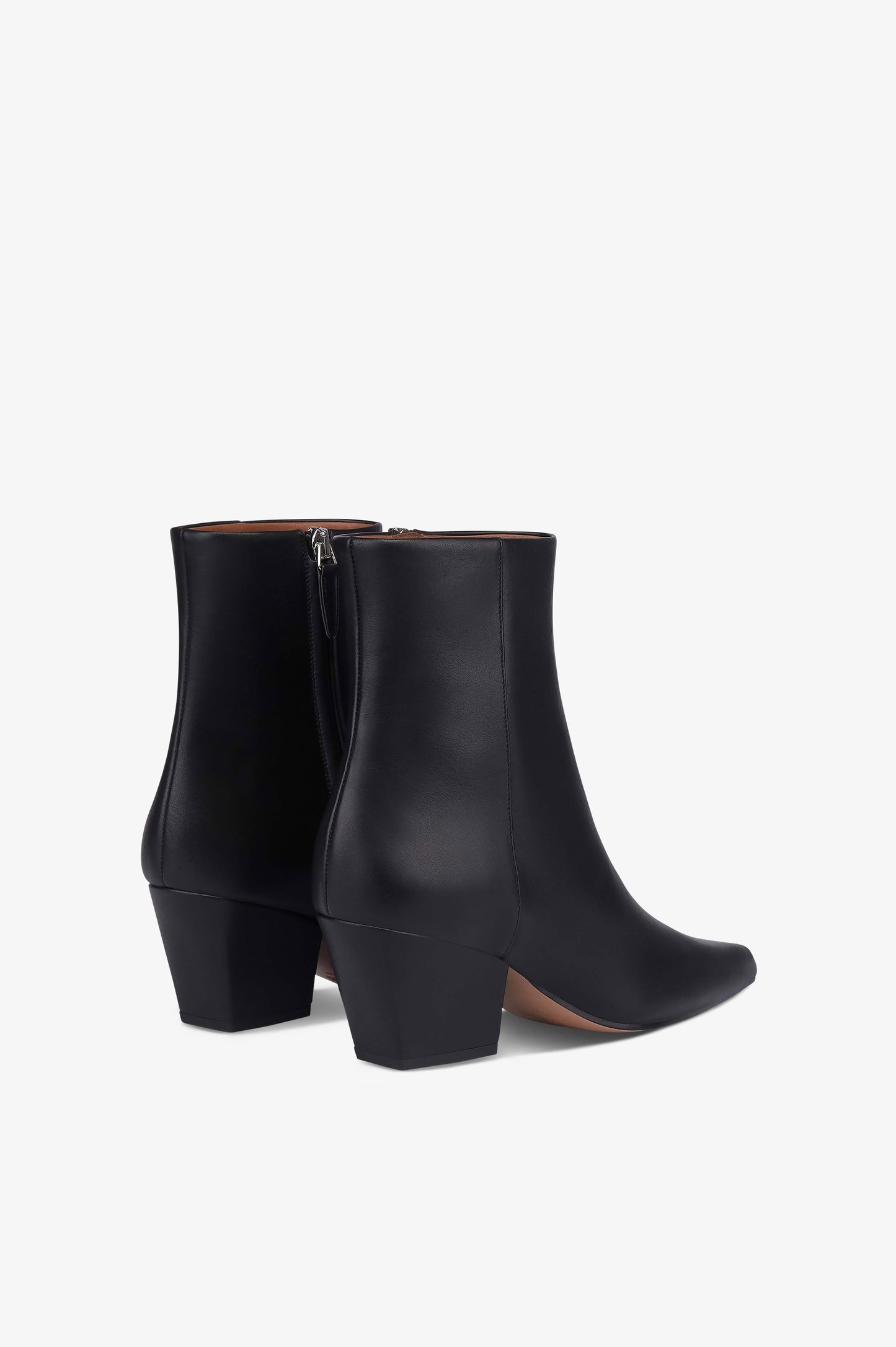 Bottines en cuir de veau noir