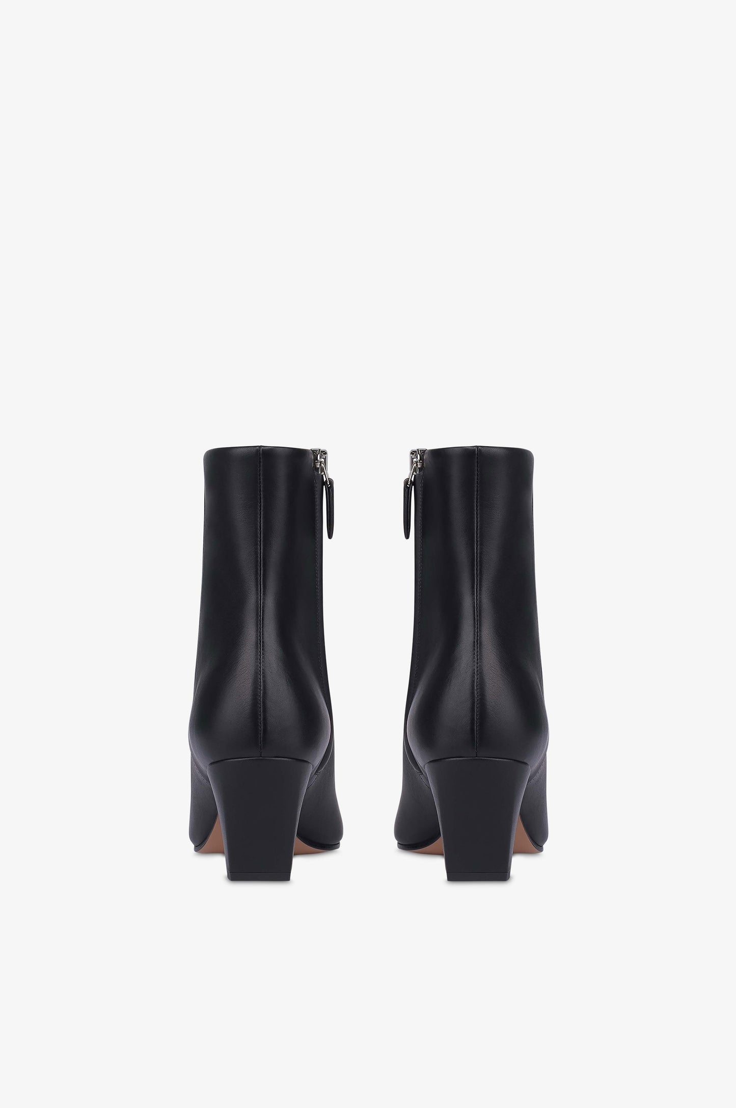 Bottines en cuir de veau noir