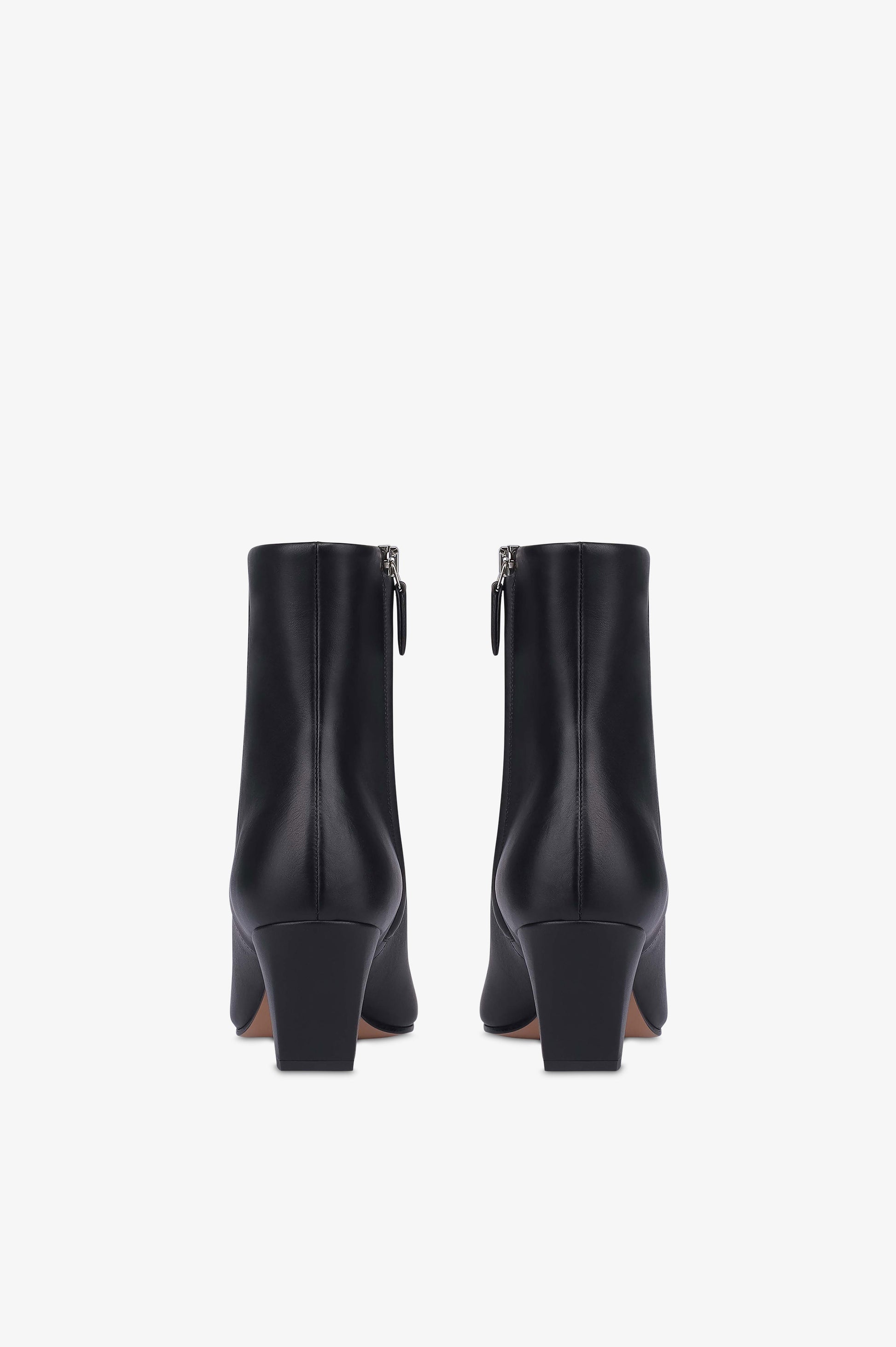 Bottines en cuir de veau noir