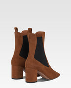 Stivaletti in pelle scamosciata marrone